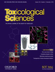 Cover for 

Toxicological Sciences







