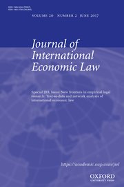 Cover for 

Journal of International Economic Law






