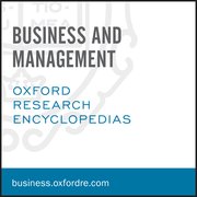 Cover for 

Oxford Research Encyclopedias: Business and Management






