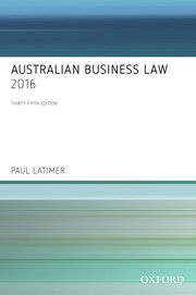 Cover for 

Australian Business Law 2016






