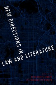Cover for 

New Directions in Law and Literature






