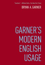Cover for 

Garners Modern English Usage







