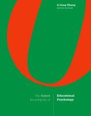 Cover for 

The Oxford Encyclopedia of Educational Psychology






