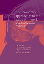 Cover for 

Contemporary Approaches to the Study of Hysteria






