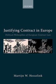 Cover for 

Justifying Contract in Europe






