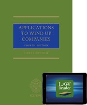 Cover for 

Applications to Wind Up Companies (Book and Digital Pack)






