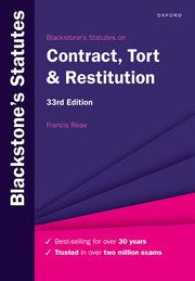 Cover for 

Blackstones Statutes on Contract, Tort & Restitution






