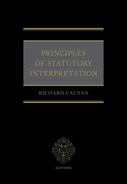 Cover for 

Principles of Statutory Interpretation






