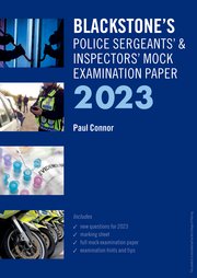 Cover for 

Blackstones Police Sergeants and Inspectors Mock Exam 2023






