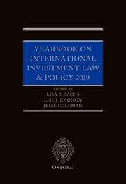 Cover for 

Yearbook on International Investment Law & Policy 2019






