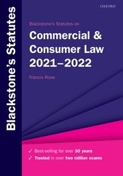 Cover for 

Blackstones Statutes on Commercial & Consumer Law 2021-2022






