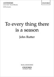 Cover for 

To every thing there is a season







