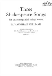 Cover for 

Three Shakespeare Songs






