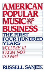 Cover for 

American Popular Music and Its Business






