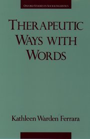 Cover for 

Therapeutic Ways with Words






