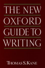 Cover for 

The New Oxford Guide to Writing






