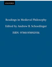 Cover for 

Readings in Medieval Philosophy






