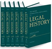 Cover for 

The Oxford International Encyclopedia of Legal History






