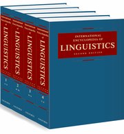 Cover for 

International Encyclopedia of Linguistics






