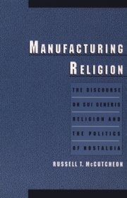 Cover for 

Manufacturing Religion






