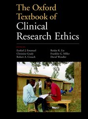 Cover for 

The Oxford Textbook of Clinical Research Ethics






