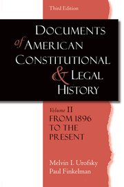 Cover for 

Documents of American Constitutional and Legal History






