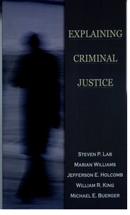 Cover for 

Explaining Criminal Justice






