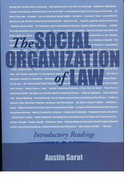 Cover for 

The Social Organization of Law






