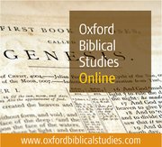 Cover for 

Oxford Biblical Studies Online






