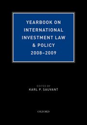 Cover for 

Yearbook on International Investment Law & Policy 2008-2009






