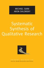 Cover for 

Systematic Synthesis of Qualitative Research






