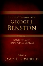 Cover for 

The Selected Works of George J. Benston, Volume 1






