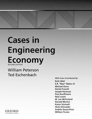 Cover for 

Cases in Engineering Economy






