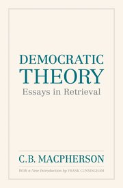 Cover for 

Democratic Theory






