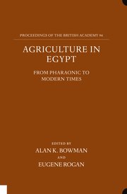 Cover for 

Agriculture in Egypt from Pharaonic to Modern Times






