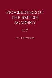 Cover for 

Proceedings of the British Academy, Volume 117






