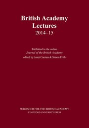 Cover for 

British Academy Lectures 2014-15






