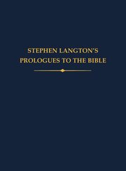 Cover for 

Stephen Langtons Prologues to the Bible






