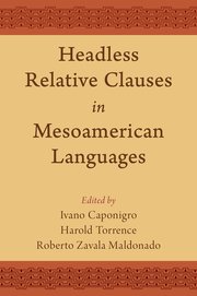 Cover for 

Headless Relative Clauses in Mesoamerican Languages






