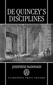 Cover for 

De Quinceys Disciplines






