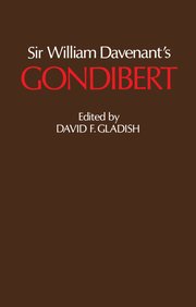 Cover for 

Sir William Davenants Gondibert






