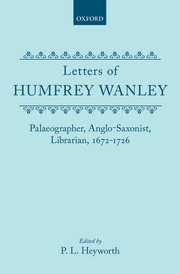 Cover for 

Letters of Humfrey Wanley






