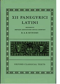 Cover for 

XII Panegyrici Latini






