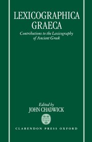 Cover for 

Lexicographica Graeca






