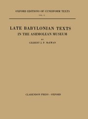 Cover for 

Late Babylonian Texts in the Ashmolean Museum






