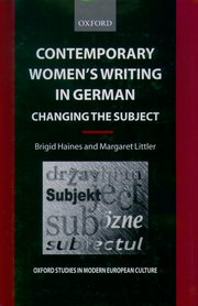 Cover for 

Contemporary Womens Writing in German






