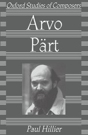 Cover for 

Arvo Pärt






