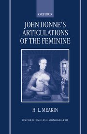 Cover for 

John Donnes Articulations of the Feminine






