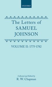 Cover for 

The Letters of Samuel Johnson with Mrs. Thrales Genuine Letters to Him






