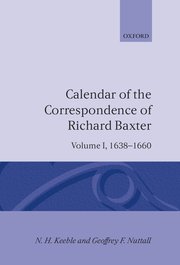 Cover for 

Calendar of the Correspondence of Richard Baxter






